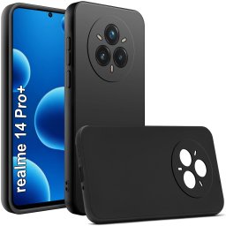 Etui Czarne Matowe Silikon Slim do Realme 14 Pro+ Plus 5G
