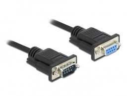 Delock DB-9 - DB-9, 3m, Czarny (86584)