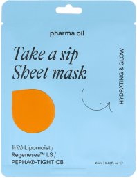 Drėkinanti lakštinė veido kaukė Pharma Oil Take a sip, 25 ml