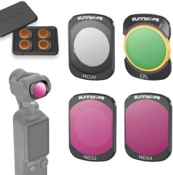 Filtr SunnyLife ZESTAW 4 FILTRÓW DO DJI OSMO POCKET 3 - CPL / MCUV / ND32 / ND64 + ETUI