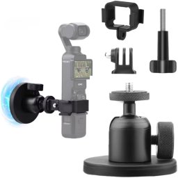 MAGNETYCZNY UCHWYT 360 Z GWINTEM 1/4" GOPRO DO KAMER SPORTOWYCH, M.IN. DJI OSMO POCKET, ACTION, GOPRO HERO