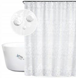 Vilde Zasłona prysznicowa haczyki 180x180 cm