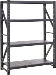 Regał magazynowy FIUGGI Metal 150 cm 60 cm Czarny