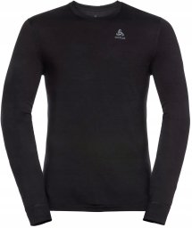 Koszulka męska Odlo BL TOP crew neck l/s MERINO 200 roz. M Czarna