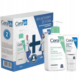 CERAVE_SET Oczyszczający żel do mycia 236ml + Nawilżający krem do twarzy 52ml