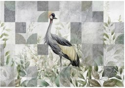 Fototapeta Winylowa Ptak Liście Do Sypialni Salonu 416x254