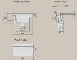 Falmec Brera 90 czarny mat 800 m3/h