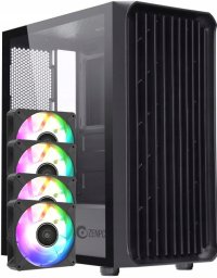 Obudowa do komputera ZENPC Z3 Air Black 4x Fander P12 PWM PST ARGB