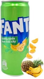 Fanta Cream Soda ananasowo pomarańczowo bananowa napój owocowy z Wietnamu puszka 320ml