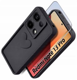 Etui do Xiaomi Redmi Note 13 Pro 4G silikonowe MATOWE serce + Szkło 9H