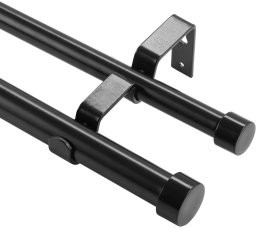 Vevor KARNISZ PODWÓJNY METALOWY REGULOWANY 92-183 cm