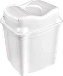 Kosz na śmieci plastikowy biały 28 l