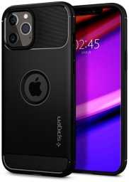 Spigen Etui Pancerne Spigen Rugged Armor do iPhone 12/iPhone 12 Pro, czarne