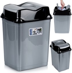 Kosz na śmieci plastikowy szary 28 l