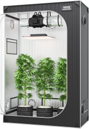 Namiot do uprawy hydroponicznej 120x60x180cm z oknem i tacą do roślin