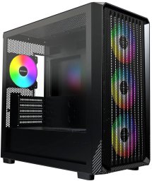 Obudowa Montech X5M Obudowa komputerowa, Midi-Tower, Micro-ATX, ARGB, Tempered Glass - czarny