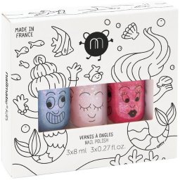 Nailmatic Kids Mermaid zestaw lakierów do paznokci 8ml