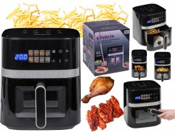 FRYTKOWNICA BEZTŁUSZCZOWA AIR FRYER LINBOX CZARNA