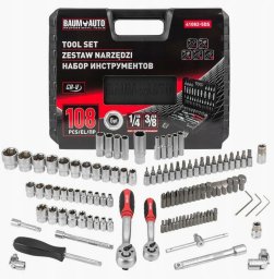 Zestaw narzędzi 108el. 1/4" & 3/8" (4-22mm)