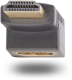 Adapter AV StarTech StarTech.com Down Angle HDMI 2.0 Adapter, 90-Degree HDMI Port Saver, M/F - High Speed - HDMI-Adapter - HDMI mannlich zu HDMI weiblich nach oben angewinkelt - Schwarz - Support von 4K 60 Hz, bi-direktional, Passiv