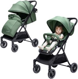 Wózek Globber WÓZEK DZIECIĘCY SPACERÓWKA LITTLE RIDER ZEFIR ZIELONY