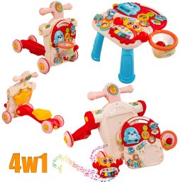 ZABAWKA CHODZIK/ROWER 4W1 RÓŻOWY 12M