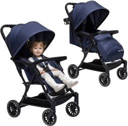 Wózek Globber WÓZEK DZIECIĘCY SPACERÓWKA LITTLE RIDER SIENA GRANATOWY