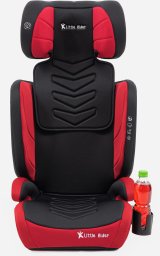 Fotelik samochodowy Mifold FOTELIK SAMOCHODOWY MODEL MARCO Czarny-Czerwony Pikowany R129 100-150 CM ISOFIX