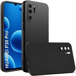 Etui Czarne Matowe Silikon Slim do Huawei P30 Pro