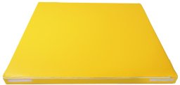 Materac gimnastyczny LEE 100x100x5 cm żółty składany rzepy pokrowiec
