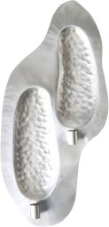 Beliani Świecznik wiszący PENICHE Metal 60 cm Srebrny