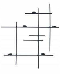 Świecznik wiszący PORTO 74 cm Czarny