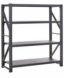 Regał magazynowy FIUGGI Metal 200 cm 60 cm Czarny