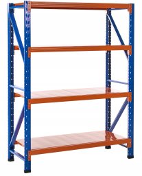 Regał magazynowy FIUGGI Metal 150 cm 60 cm Pomarańczowy