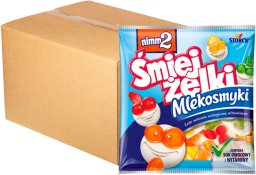 nimm2 Śmiejżelki Mlekosmyki Żelki owocowe wzbogacone witaminami 90 g x 24 sztuk