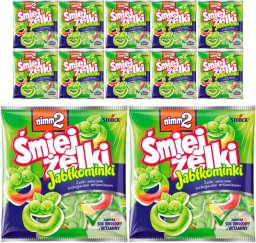 nimm2 Śmiejżelki Jabłkominki Żelki owocowe wzbogacone witaminami 90 g x 12 sztuk