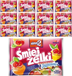 nimm2 Śmiejżelki owocowo-jogurtowe Żelki owocowe wzbogacone witaminami 100 g x 12 sztuk