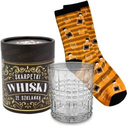 PASSION CARDS Szklanka do Whisky + Skarpetki - Prezent dla Mężczyzny
