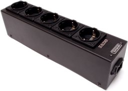 Tomanek TAP5S+ - listwa zasilająca SLIM jednorzędowa do sprzętu audio z filtrem sieci oraz dc blockerem