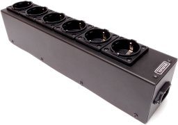 Tomanek TAP6S+ - listwa zasilająca SLIM jednorzędowa do sprzętu audio z filtrem sieci oraz dc blockerem