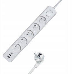 MORRE LISTWA ZASILAJĄCA 5G USB, 2xUSB-C,1,5m