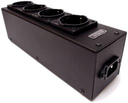 Tomanek TAP4S+ - listwa zasilająca SLIM jednorzędowa do sprzętu audio z filtrem sieci oraz dc blockerem