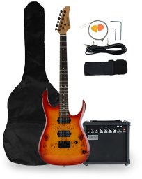 Gitara elektryczna - kompletny zestaw -Golden Guitar PSG-3 wiśnia one size