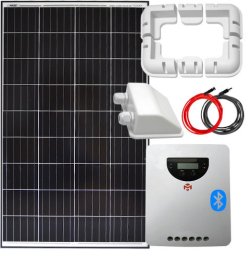 Zestaw solarny 140W 12V MPPT 20A uchwyt