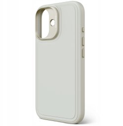Decoded AntiMicrobial Silicone Stacks Backcover - silikonowa obudowa ochronna do iPhone 16 kompatybilna z MagSafe (stone gray)