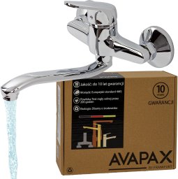 Bateria umywalkowa Avapax Welora ścienna chrom (ABWE7311O1-U)