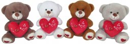 Miś z sercem 20cm MIX
