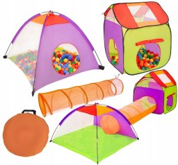 Ender NAMIOT ZESTAW 3W1 DOMEK TUNEL DLA DZIECI DO ZABAWY DO OGRODU TIPI WIGWAM