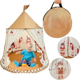 Ender TIPI NAMIOT INDIAŃSKI DLA DZIECI TEEPEE DO DOMU POKOJU OGRODU WIGWAM DOMEK