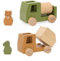 Melissa & Doug Samochody drewniane budowlane ze zwierzątkami
